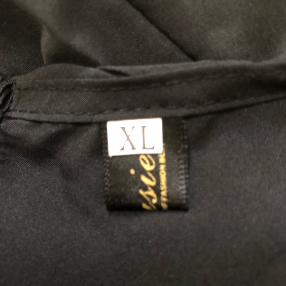 Solid Black Ladies Dress by Daysie. - Picture 5 of 7